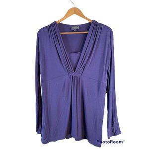 MILK Nursingwear Women's V-neck Layered Blouse